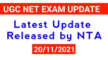 Important Update Released by NTA for UGC NET  November 2021 Exam ||