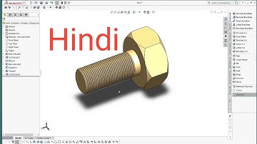 Bolt in solidworks (hindi)/ by cad design