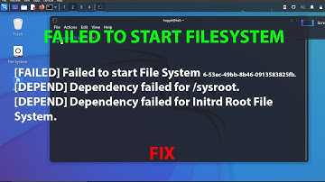 LINUX ERROR FIX: linux failed to start file system