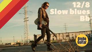 12/8 Slow Blues (Bb) Guitar Backing track+soloing demo @omboguitar6323