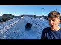 I Built A Giant Snow Fort In The parking Lot