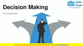 Decision Making Icon Showing 3 Arrows With 3 Options Silhouette