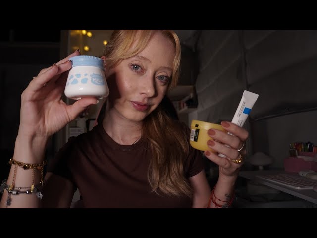 ASMR - Mostrando meus hidratantes faciais 