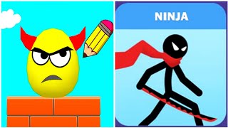 "Draw to Smash 🆚 Ninja offline game : Ultimate Logic Puzzle Showdown & All Levels Walkthrough" screenshot 4
