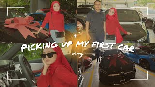 Picking up my first car w/ my dad ♡ (surprising my friend RM500 !)