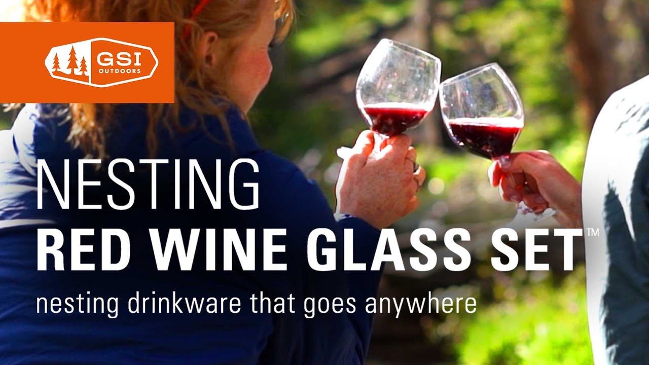 Shatterproof Nesting Red Wine Glass Set | GSI Outdoors