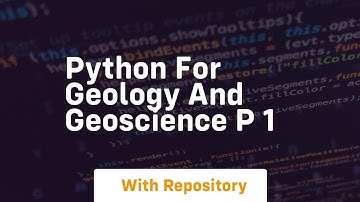 Python for geology and geoscience p 1