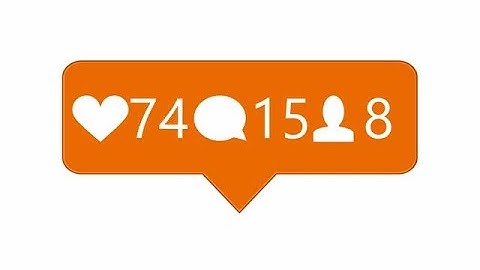 Like Icons Orange Counter Set Stock Motion Graphics