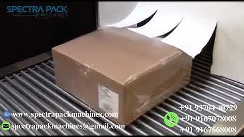 Fully automatic web sealer with shrink tunnel  Carton box | Spectra Pack Machines