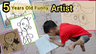 5 Years Old Little Funny Artist | Roman Shah | Drawing | Art