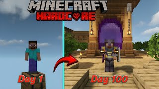 I Survived 100 Days On ONE BARREL Only World In Minecraft Hardcore