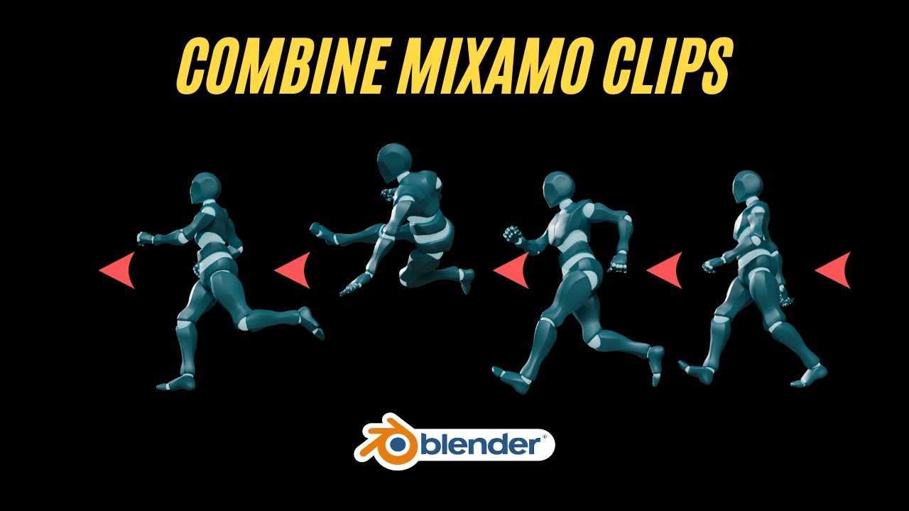 How to combine Mixamo animation clips in blender - YouTube