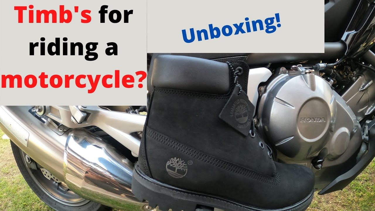 Ocultación rigidez Hablar Unboxing Timberland's boots for motorcycle riding. - YouTube