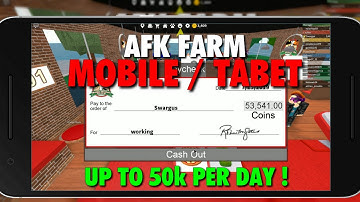HOW TO AFK FARM ON MOBILE ! (Android) Work At a Pizza Place - Roblox