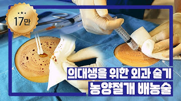 [서울성모병원] 외과 술기 6. 농양절개 배농술