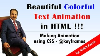 Colorful Text Animation | Learn HTML and CSS | Mohit Tutorials