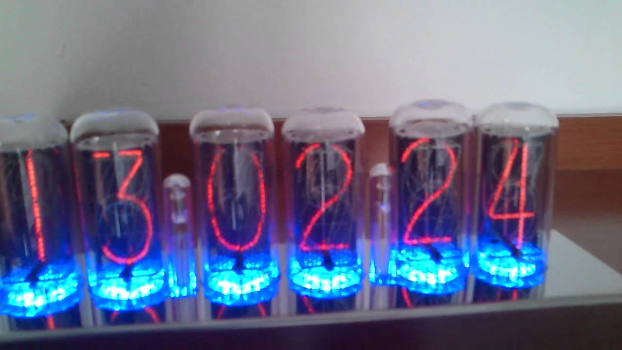 Clock NIXIE IN-18 Tubes Russian Led Backlight - ALL NEW! TUBES INCLUSE case incluse