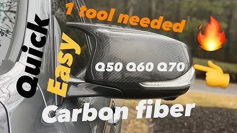 M Style Mirror Cap Install | Infiniti Q50/Q60/Q70 2014-2022 #howto #carbonfiber