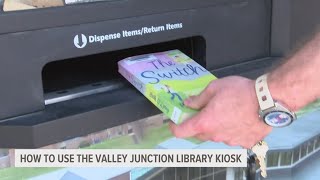 How to use the West Des Moines Library kiosk in Valley Junction