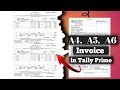 एक A5 पेज पर दो A6 इनवॉइस को टैली प्राइम में प्रिंट करे !  Print Two A6 Page Invoice in one A5 Page