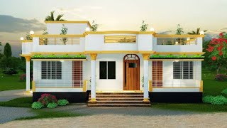 ছয় রুমের একতলা বাড়ির ডিজাইন এবং খরচের হিসাব ।