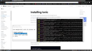 Cara install Ionic dan Membuat Project Tabs