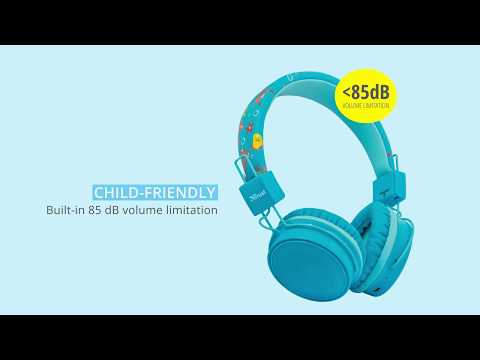 Trust Comi Ασύρματα Bluetooth Παιδικά On Ear Ακουστικά με Ραδιόφωνο με 20 ώρες Λειτουργίας Μπλε