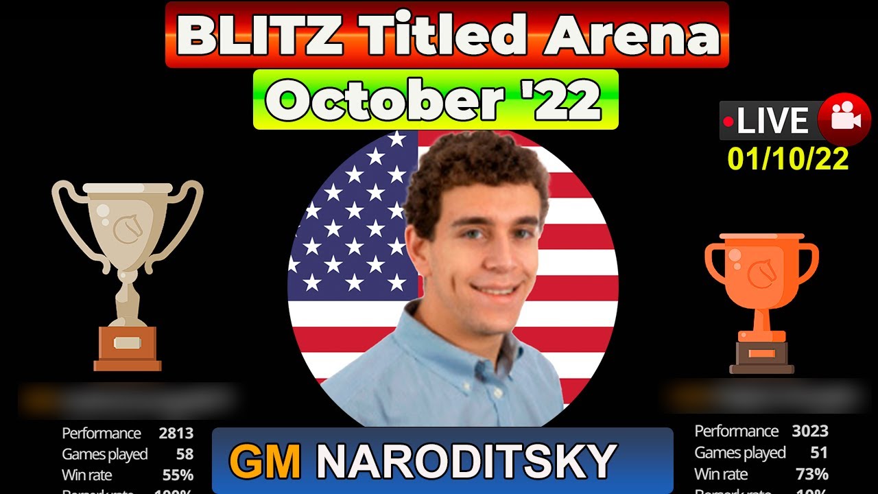 Daniel Naroditsky | Lichess Blitz Titled Arena | Blitz Chess 3+0 | 01/10/22