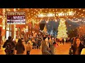 Christmas Market In Toronto Canada Distillery District Winter Village Christmas Tree Lighting