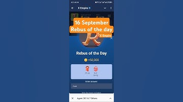 16 September Rebus of the day Code - X Empire