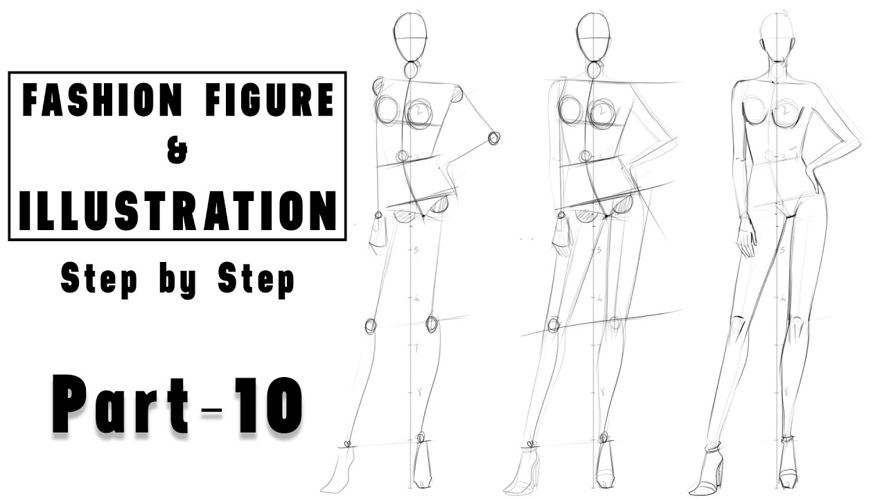 Learn Fashion Illustration Step by Step | Part - 10 - YouTube