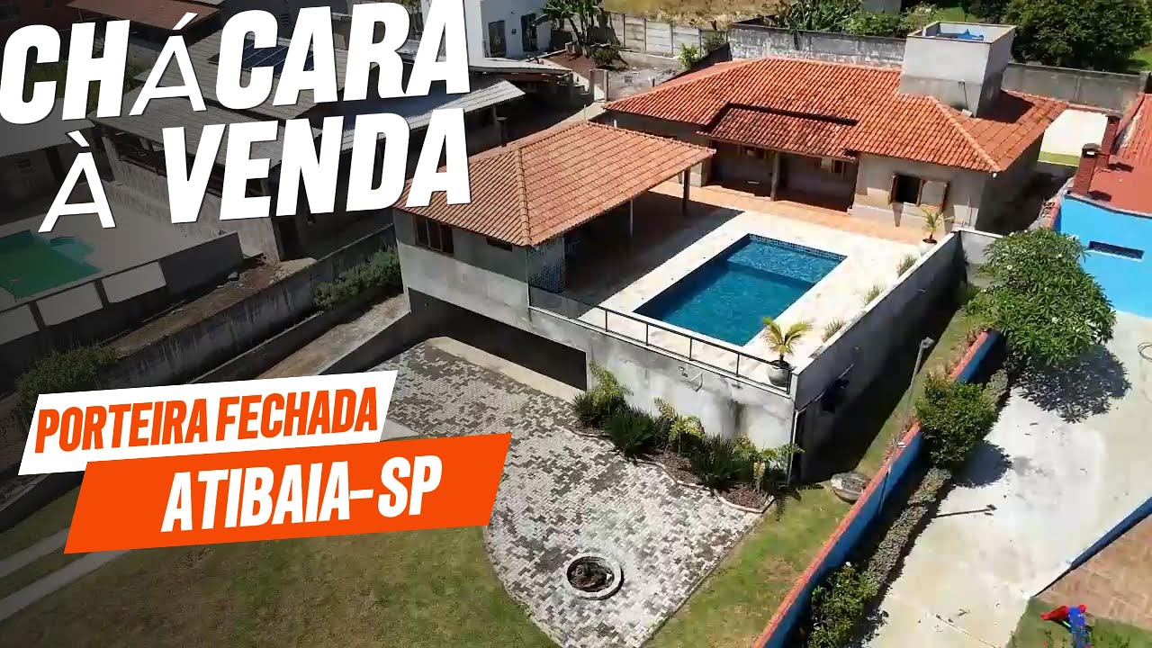 155 - VENDIDO - CHÁCARA À VENDA PORTEIRA FECHADA EM ATIBAIA   4 DORMITÓRIOS SENDO 03 SUÍTES 