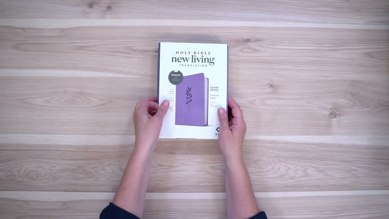 NLT Premium Value Giant Print Bible, Lavendar LeatherLike