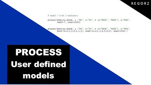 User Defined Models With PROCESS (SPSS or R)