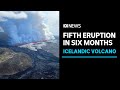 Icelandic volcano erupts on Reykjanes Peninsula for fifth time in six months | ABC News