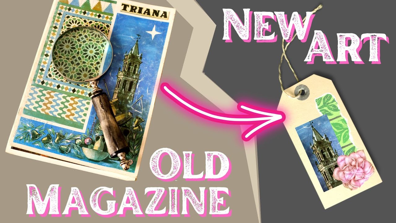 Collage art with a magazine ☆ DIY magazine art