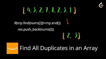 Find All Duplicates in an Array - LeetCode | Array | C++ | Amazon Interview Preparation Series