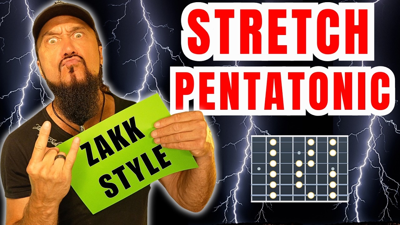 🔥Zakk Wylde Style Pentatonics – Stretch Technique Explained🎸🤘