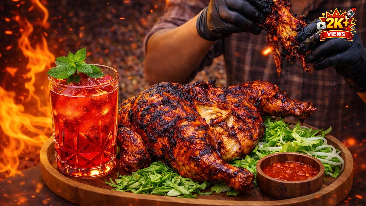 EP10 - Full Chicken grill | Out door cooking #diy