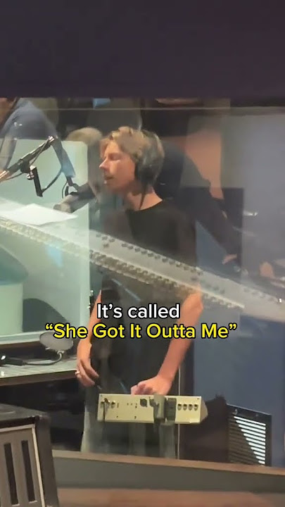 Mason Ramsey in the studio recording