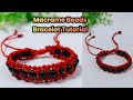 How to Mix Beads with Macrame Cords Bracelet || membuat gelang tali dengan manik mutiara