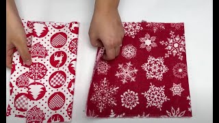 CHRISTMAS GIFT IN 10 MINUTES from fabric scraps | Sewing tricks and tips | Sewing for beginners