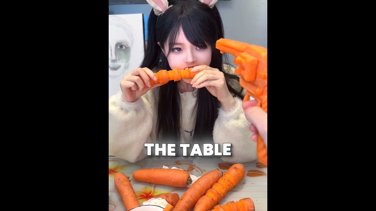 Girlfriend Built A Giant Gundam Robot Out Of Carrots 🥕🤯 #viral