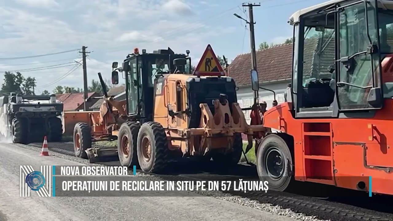 Operațiuni de reciclare in situ pe DN 57 Lățunaș