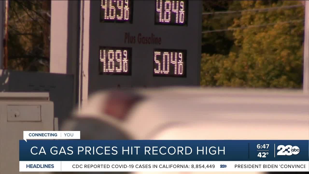 California Gas Prices Hit Record High - YouTube
