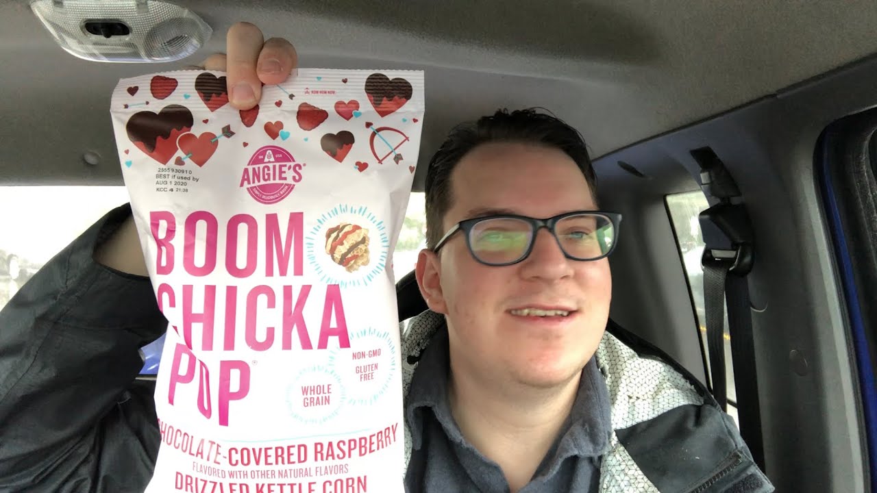 Angie’s boom Chicka pop raspberry chocolate drizzled kettle corn