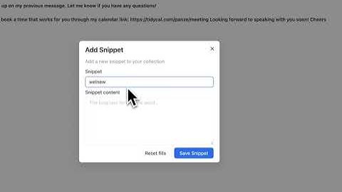 How to create a New Employee Welcome Message Snippet