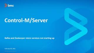 Kafka and Zookeeper micro services not starting up on Control-M Server 9.0.20