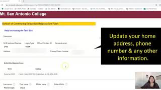 Continuing ESL Students: How to Update Personal Information each Term