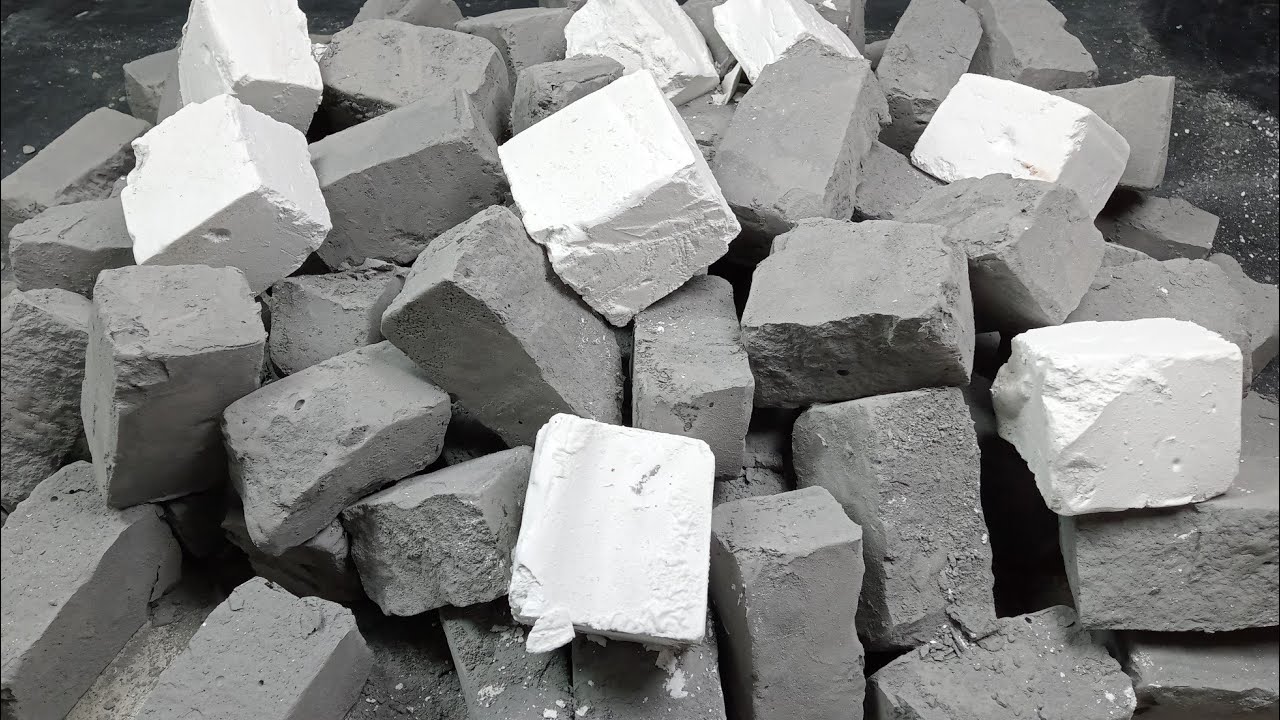 Grey + White Sôft Gym Chalk Blocks Mass Crush | Crispy | Satisfying | ASMR 